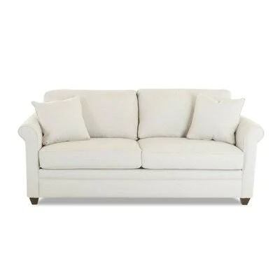 Bedfordshire 77x22 Rolled Arm Sofa with Reversible Cushions Birch Lane Body Fabric: Lizzy Hemp