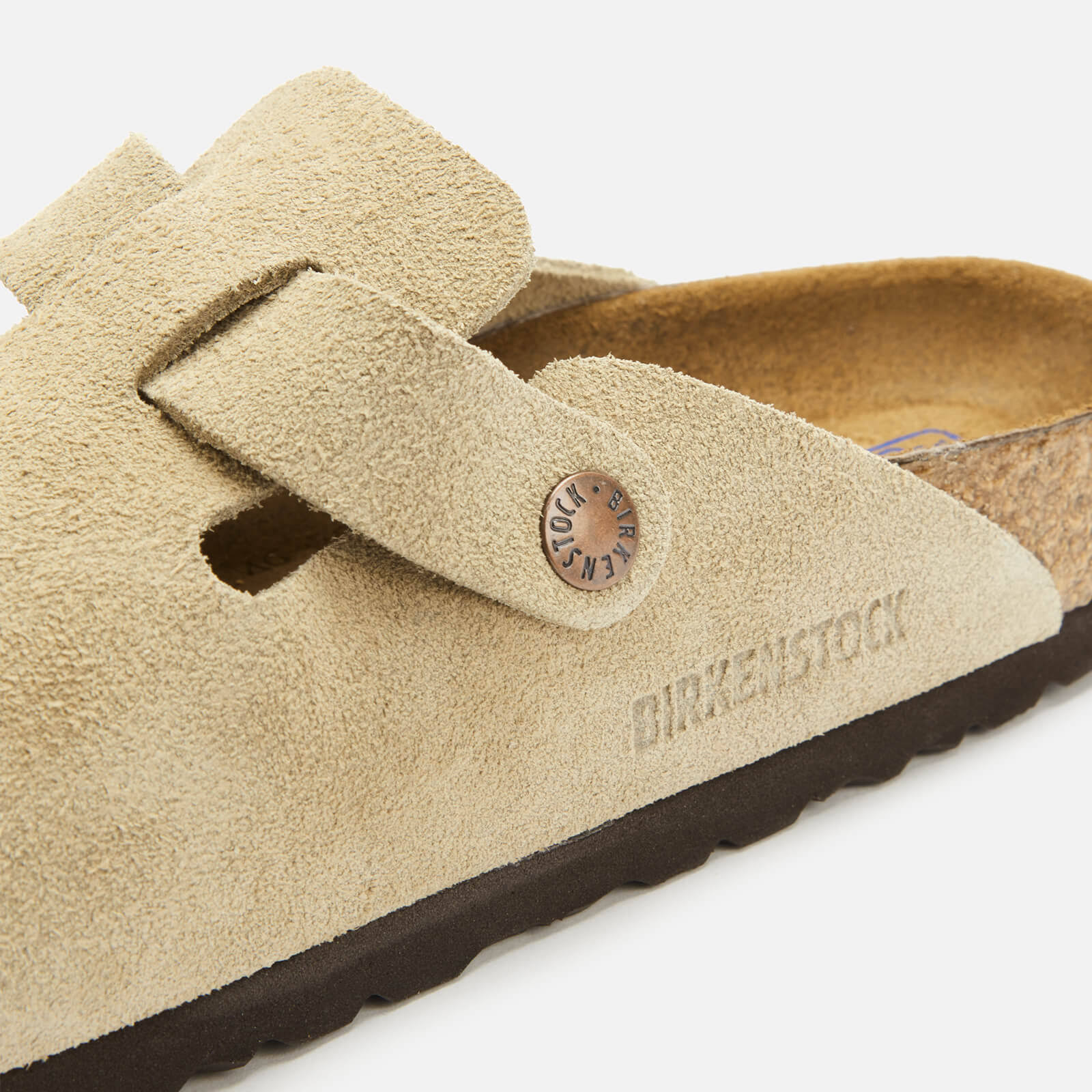 Birkenstock Boston Suede Leather Taupe Clogs