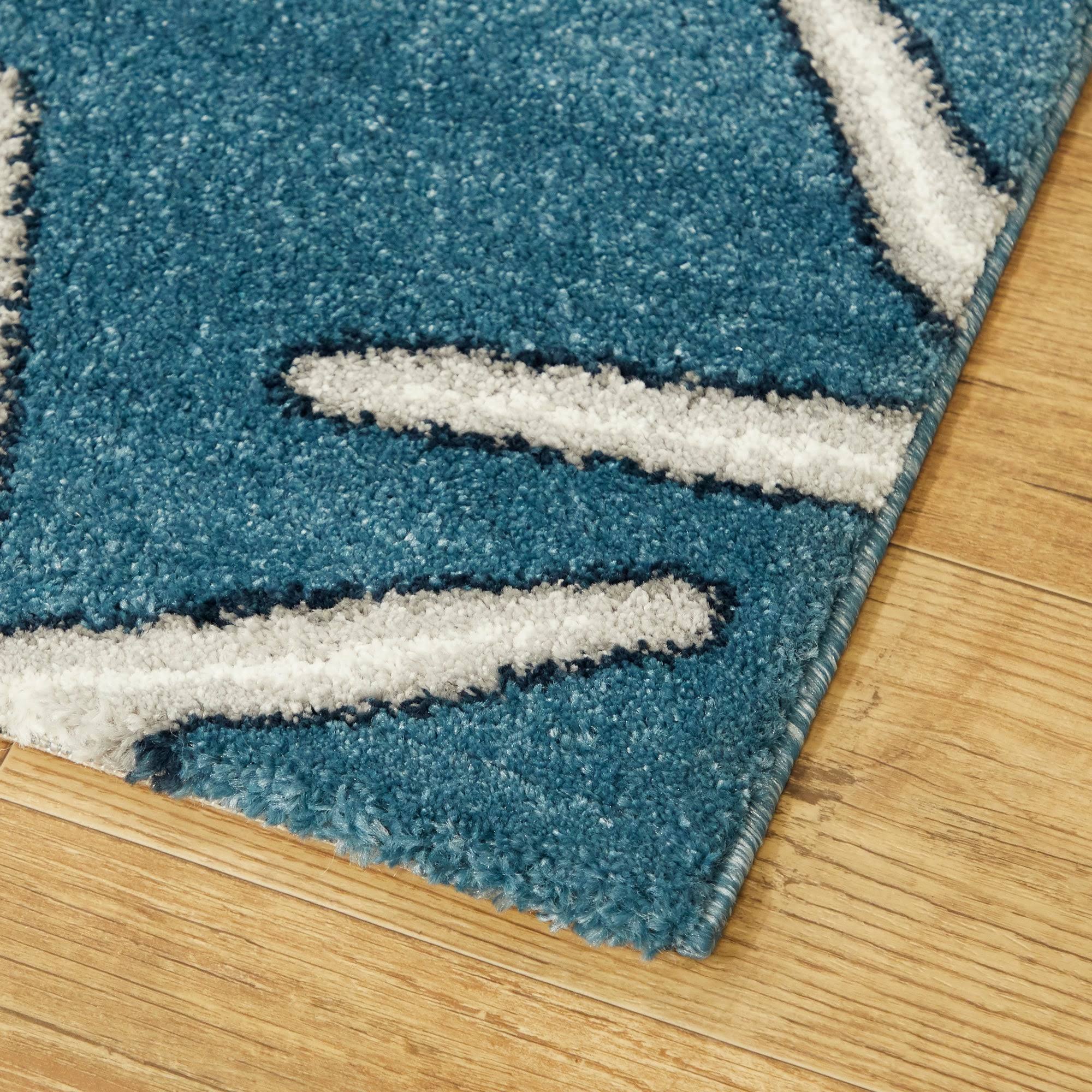 BALTA Massau Dark Blue 5 ft. x 7 ft. Coastal Starfish Area Rug