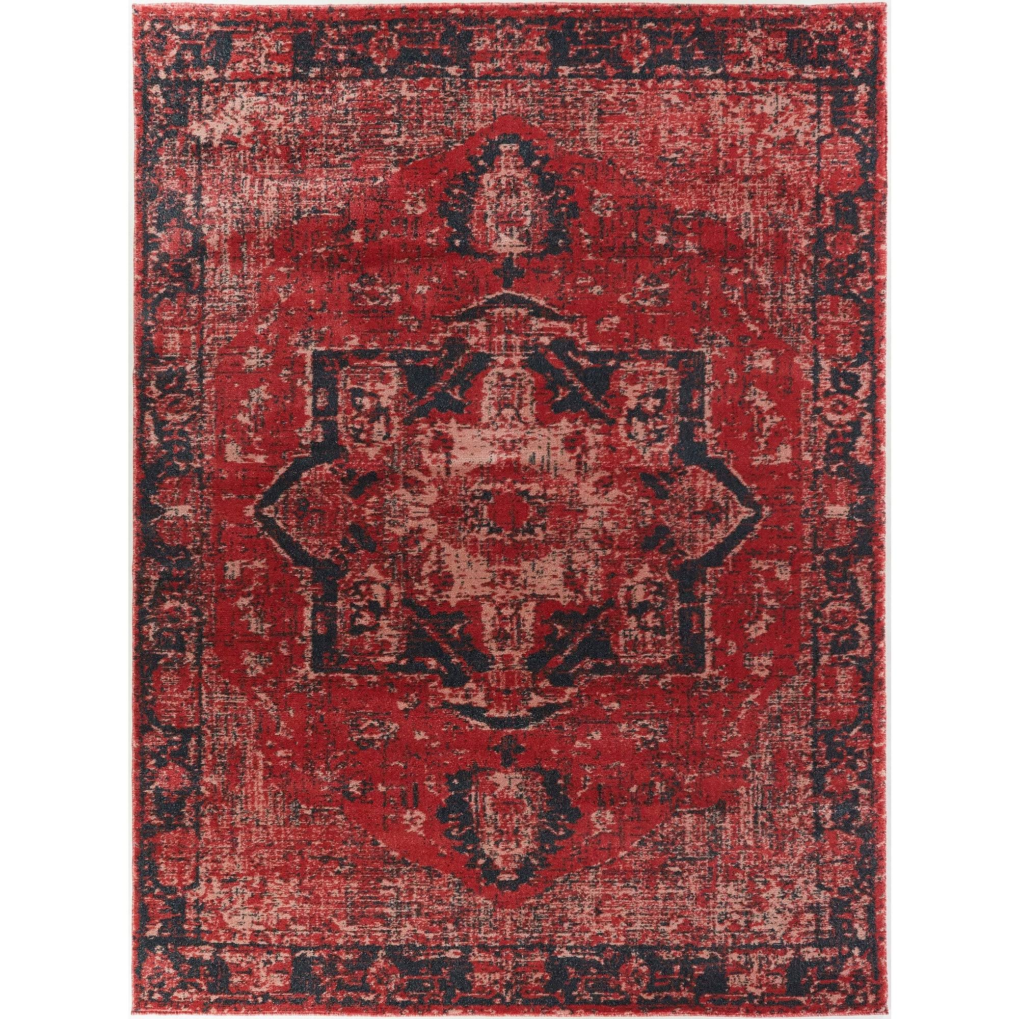 Amina Vintage Oriental Area Rug - Red - 5&3x22 x 7&
