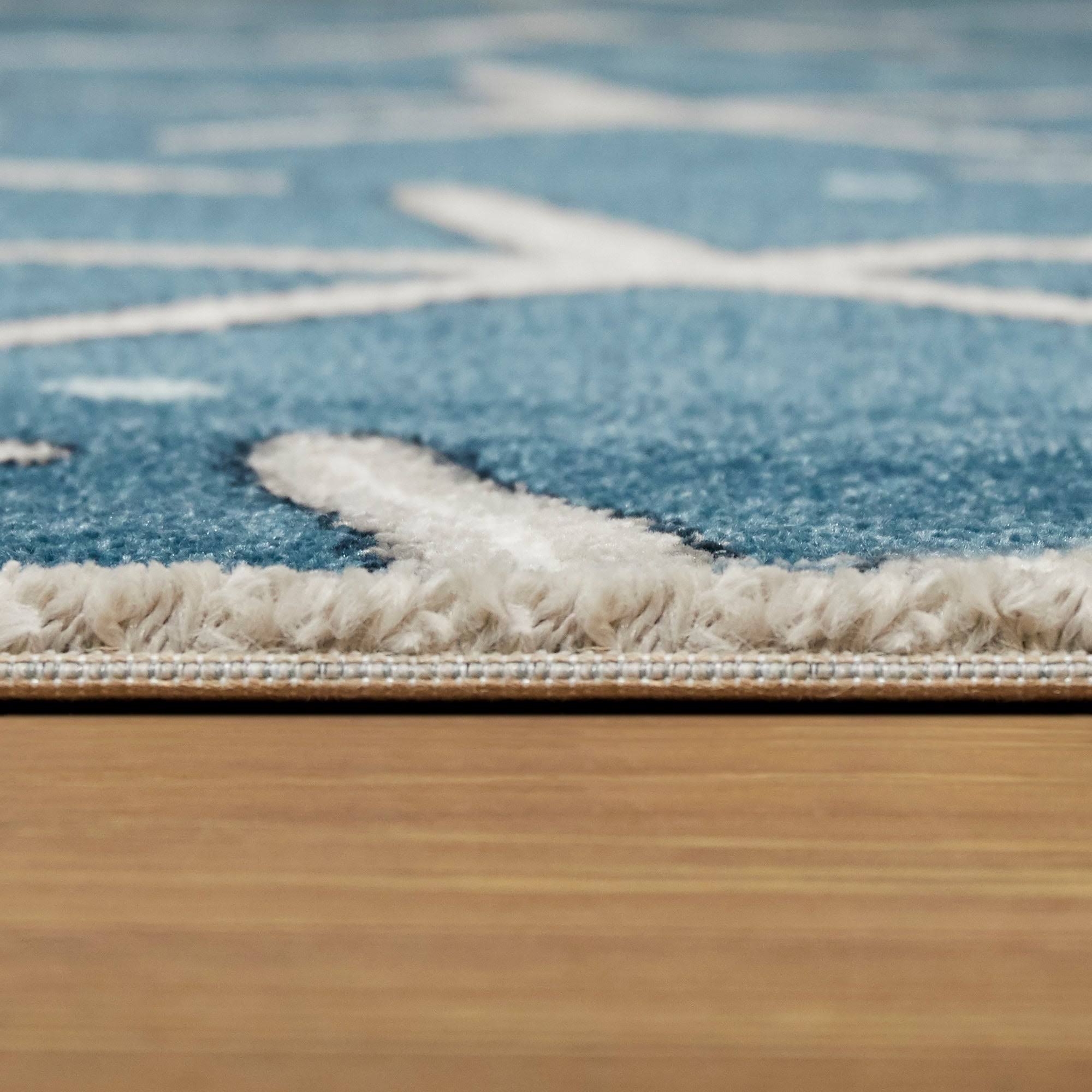 BALTA Massau Dark Blue 5 ft. x 7 ft. Coastal Starfish Area Rug