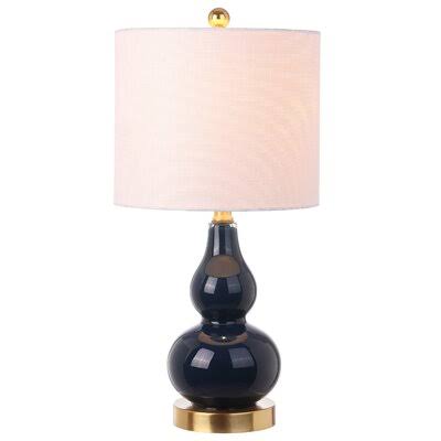 Clarksville Glass 21x22 Table Lamp Base Color: Navy