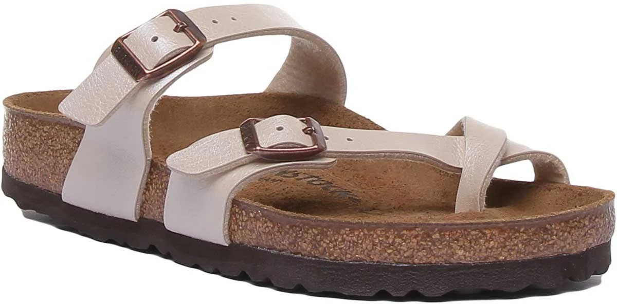 Birkenstock Mayari Birko Flor Sandals - Graceful Pearl White
