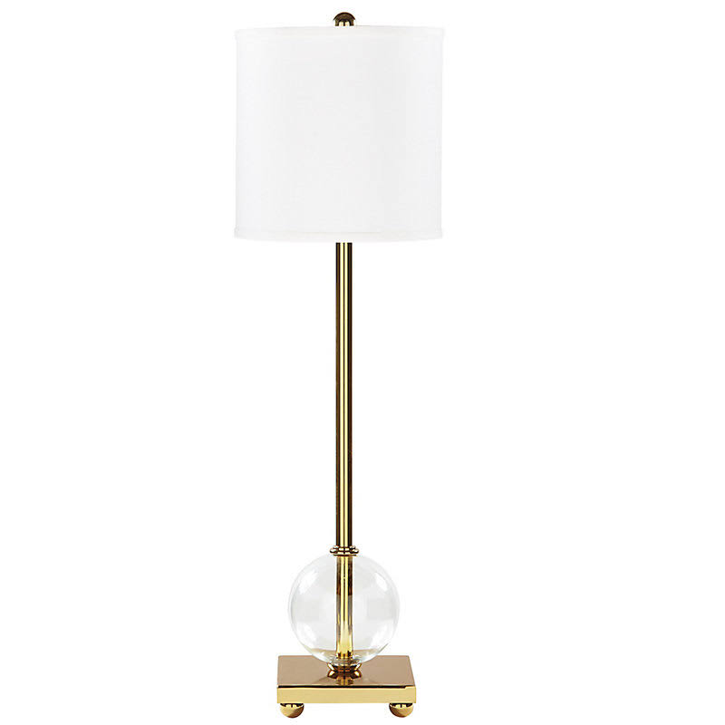 Celia Glass Buffet Lamp Lynx Pleated Blue - Ballard Designs