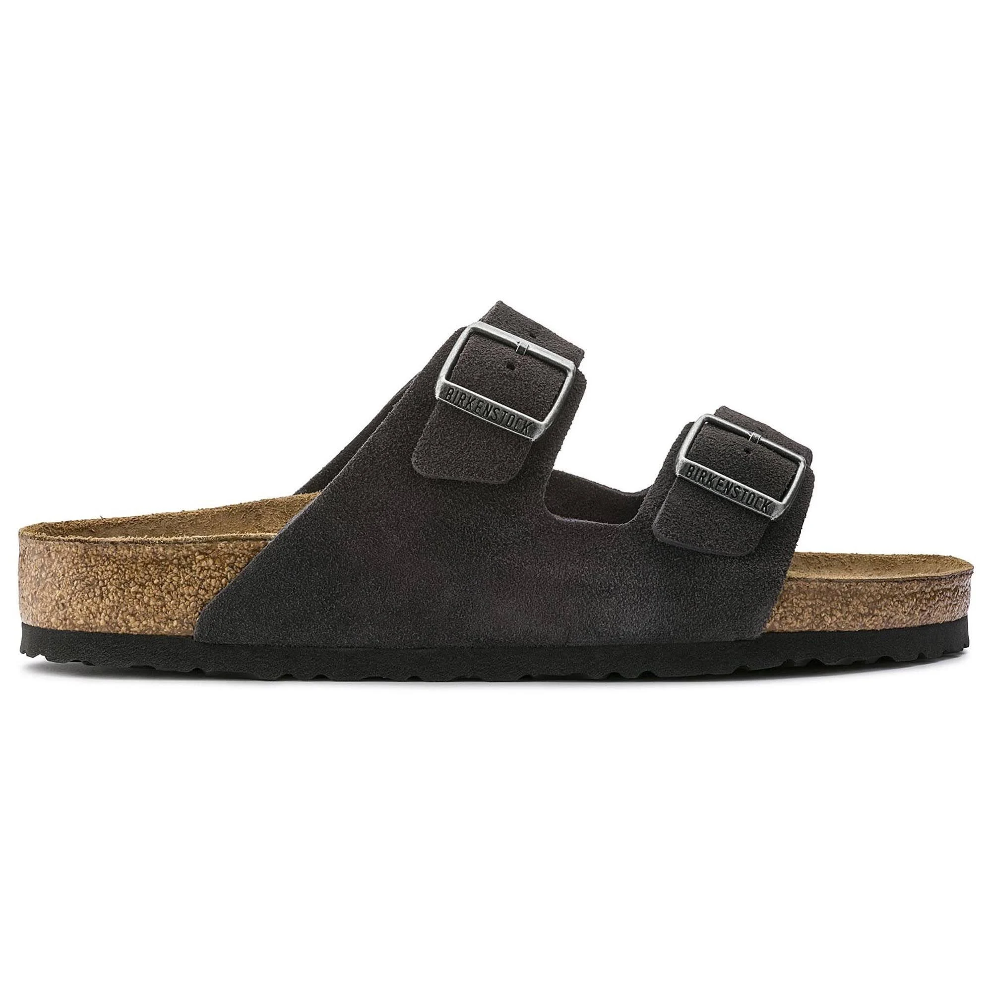 Birkenstock Unisex Arizona SF Sandal, Velvet Grey Suede, 39R