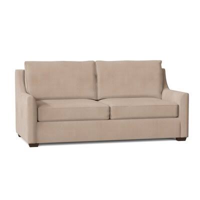 Swifton 72x22 Recessed Arm Sofa with Reversible Cushions Birch Lane Body Fabric: Microsuede Oyster