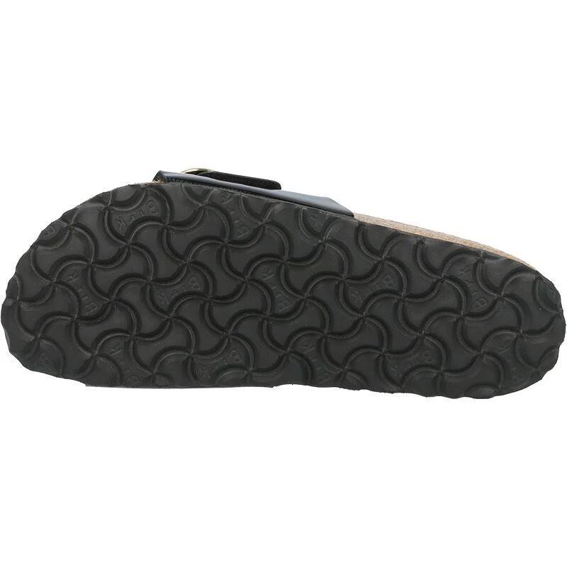 Birkenstock Adult Madrid Big Buckle Black Birko-Flor Patent Slides