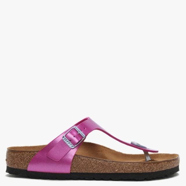 Birkenstock Gizeh Electric Metallic Magenta Birko-Flor Toe Post Sandal