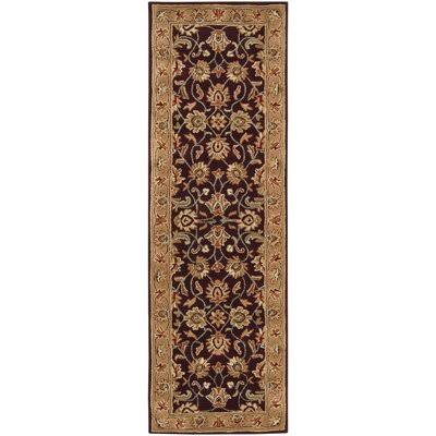 Arden Oriental Handmade Tufted Wool Burgundy Area Rug Birch Lane Rug Size: Runner 2&6x22 x 8&