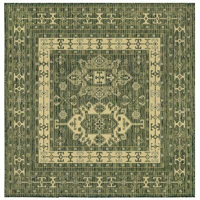 Charlton Home Arverne Green Indoor/Outdoor Area Rug
