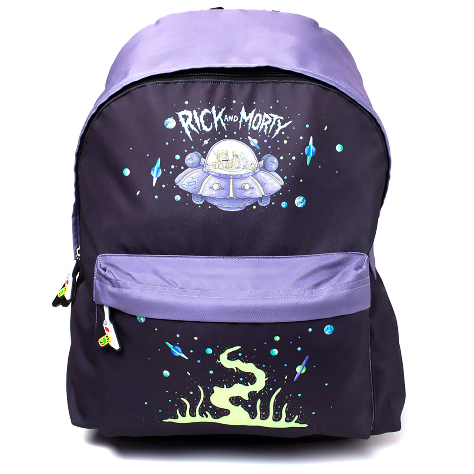 Rick and Morty Backpack - Placement Printed Black