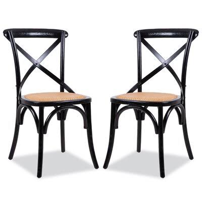 Hyacinthe Dining Chair Color: Black