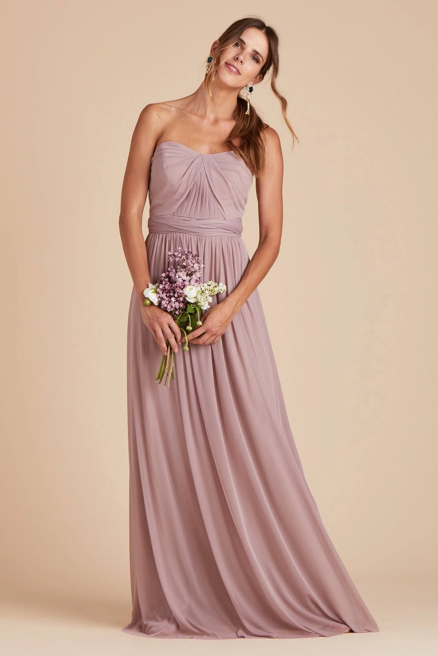 Birdy Grey Chicky Convertible Bridesmaid Dress in Mauve L / Mauve