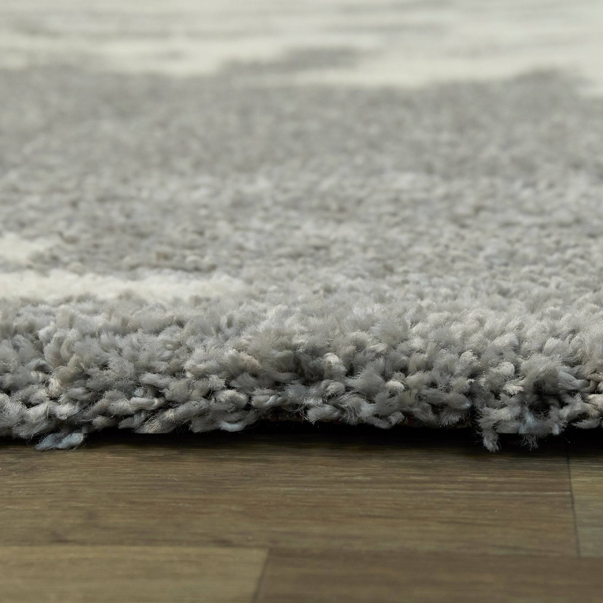 BALTA Sarasota Grey 5 ft. x 7 ft. Coastal Shag Area Rug