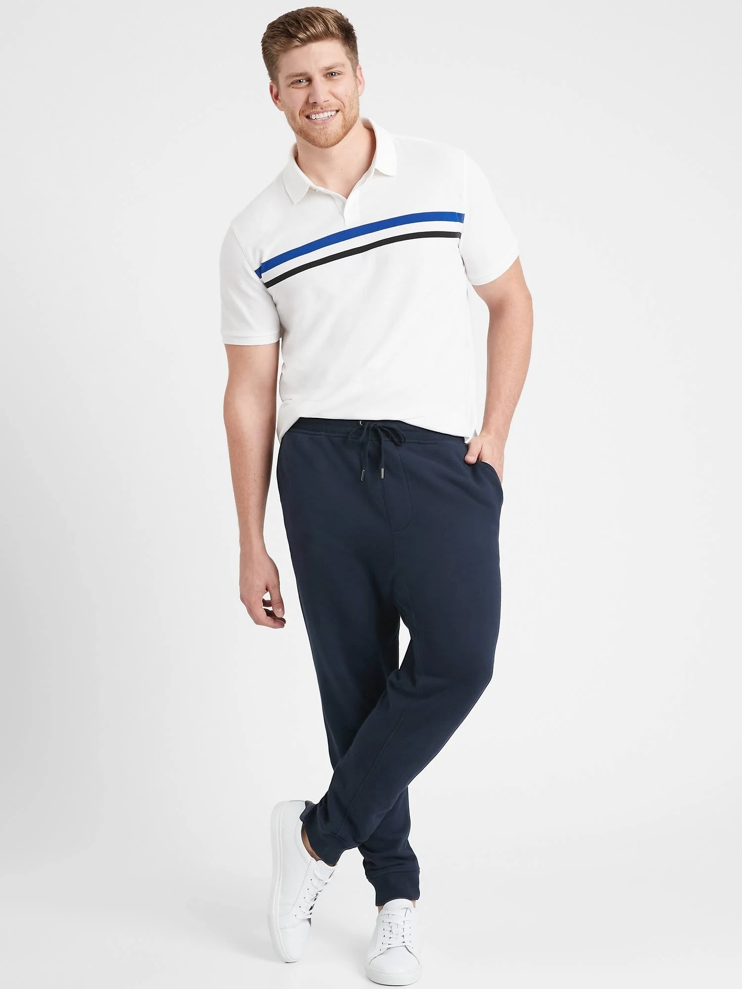 Banana Republic Men's French Terry Jogger Navy Size XL