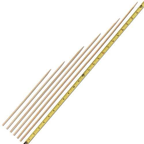BambooMN 24x22 Long x 5mm Thick Sharp Point Bamboo Kabab Satay BBQ Skewers Party Supplies, 300 Pieces
