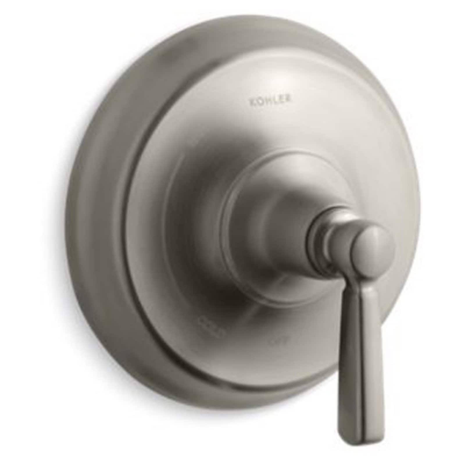 Kohler K-TS10584-4 Bancroft Rite-Temp Valve Trim with Metal Lever Handle Vibrant Brushed Nickel