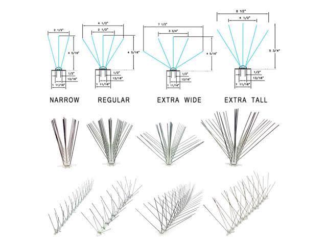 Bird-X Stainless Steel Bird Spikes, 24&