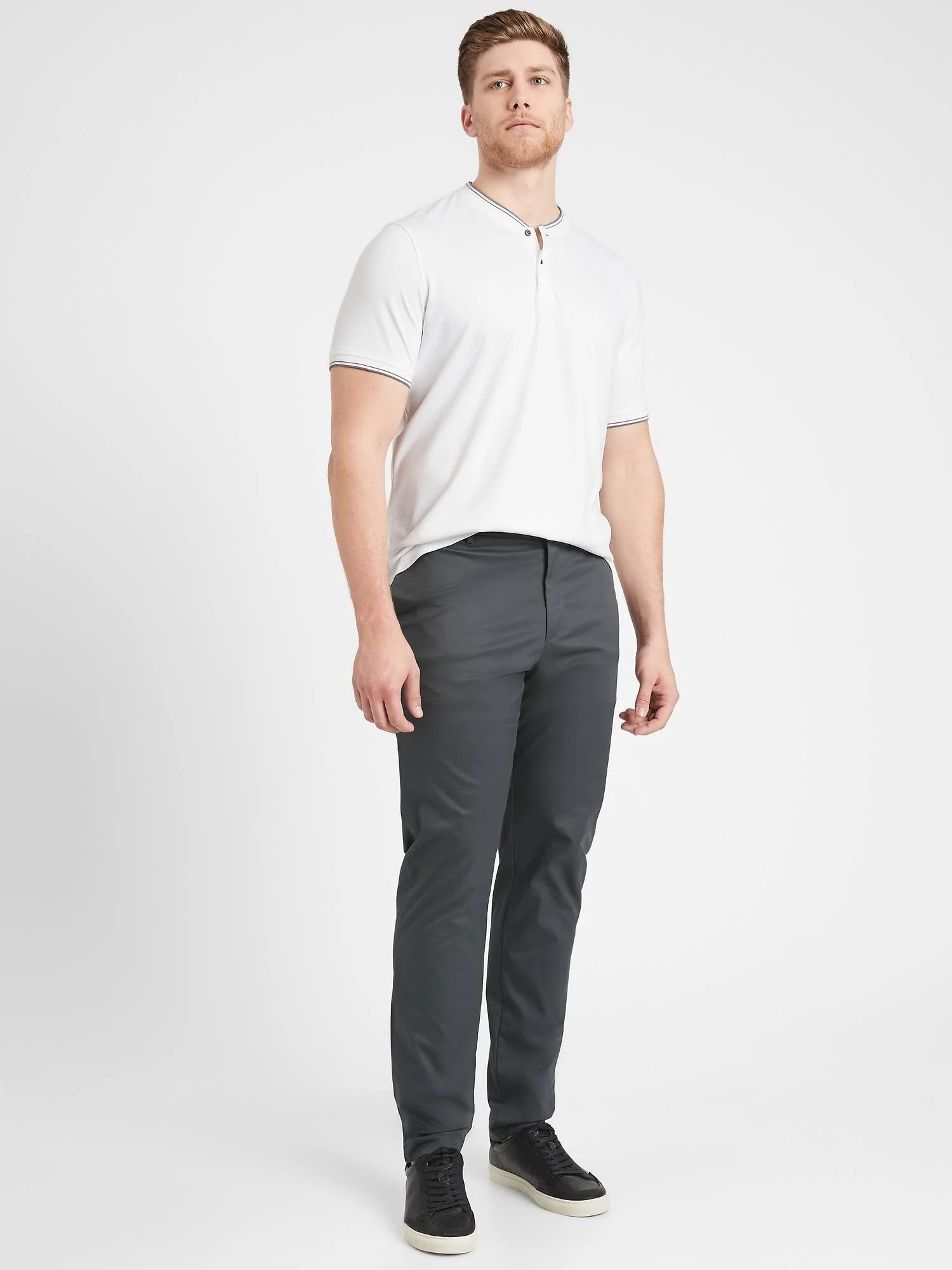 Banana Republic Men's Aiden Slim Core Temp Pant Jupiter Gray Size 34W 30L