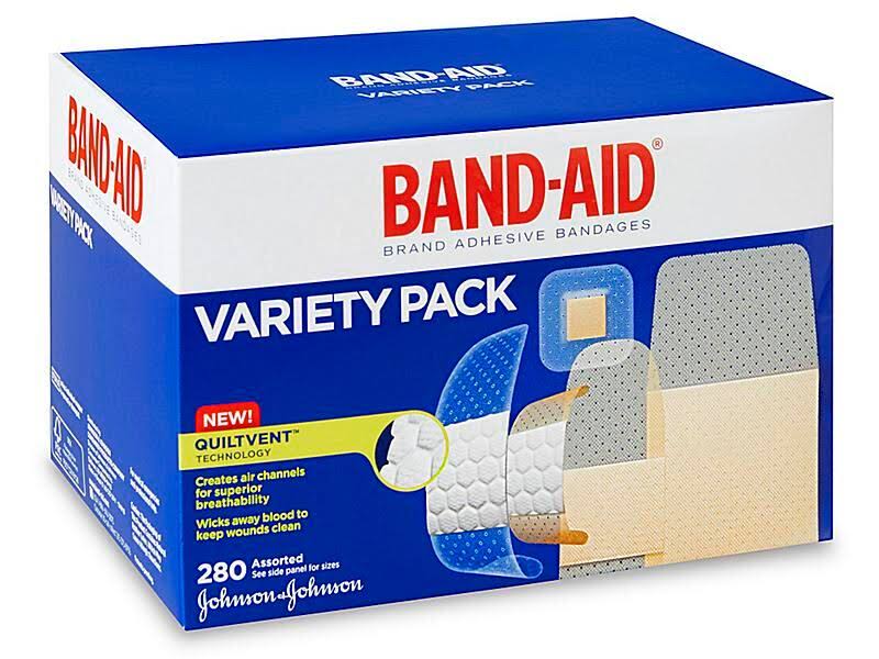 Band-Aid Sheer/Wet Adhesive Bandages, Assorted Sizes, 280/Box (JOJ4711)
