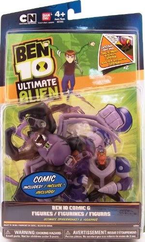 Ben 10 Ultimate Alien Comic Exclusive 4 inch Action Figure 2Pack Ultimate Spidermonkey Vulkanus