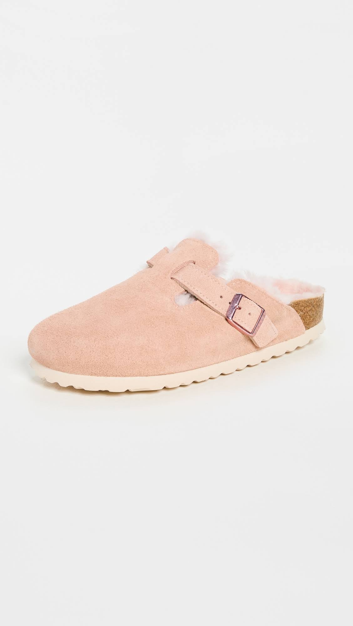 Birkenstock Women's Boston Shearling Light Rose