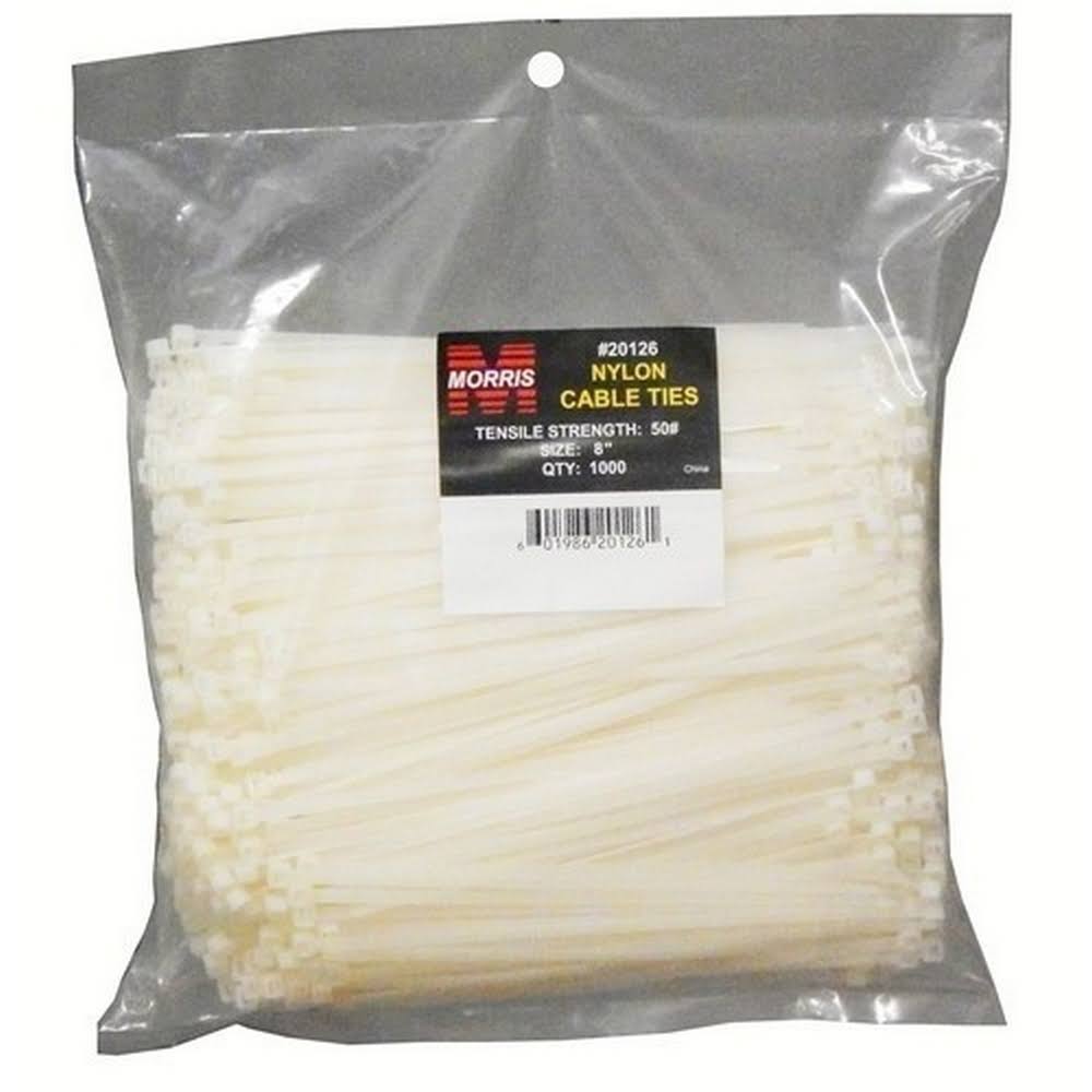 Morris 20130 Nylon Cable Ties - Bulk Pack 50lb 14-1/2x22 1000 PK