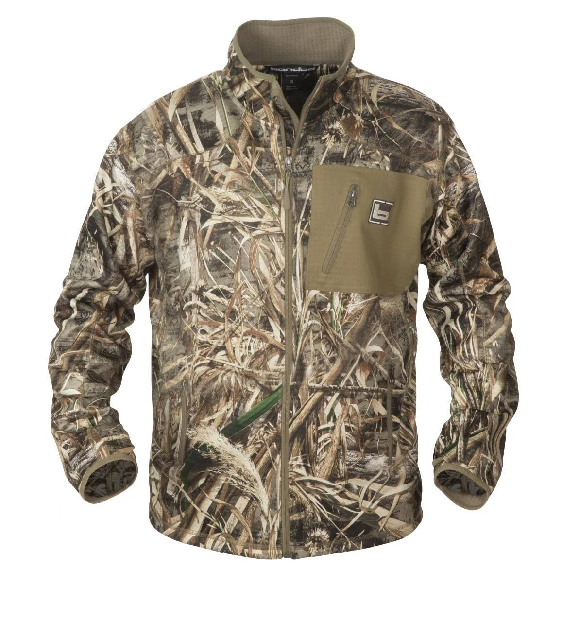 Banded Full Zip Mid Layer Fleece Jacket Max5 4X-Large