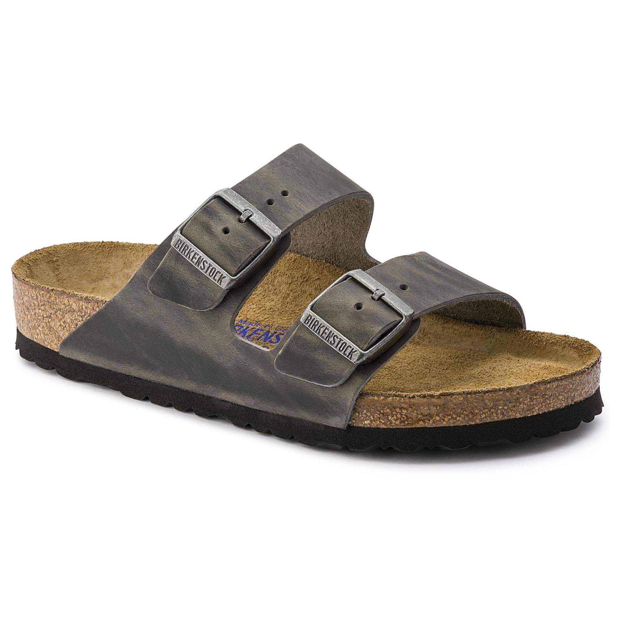 Birkenstock Arizona Soft Footbed (44 Iron Oiled Leather)