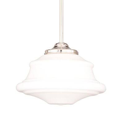 Gracie Oaks Miranda 1-Light Glass Pendant Finish: Polished Nickel