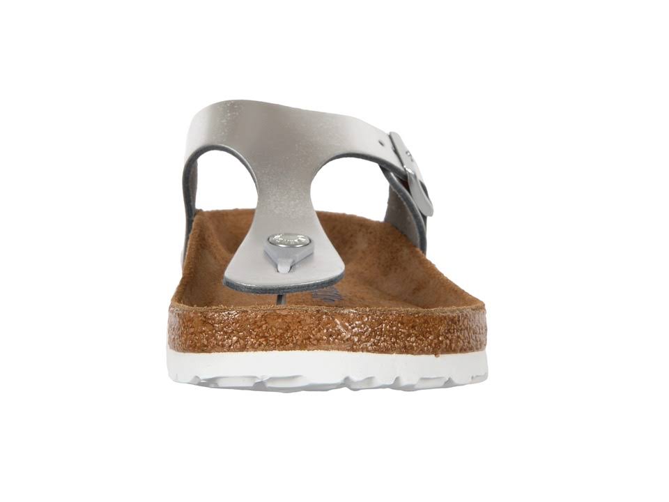 Birkenstock Gizeh Metallic Leather Sandal - Silver