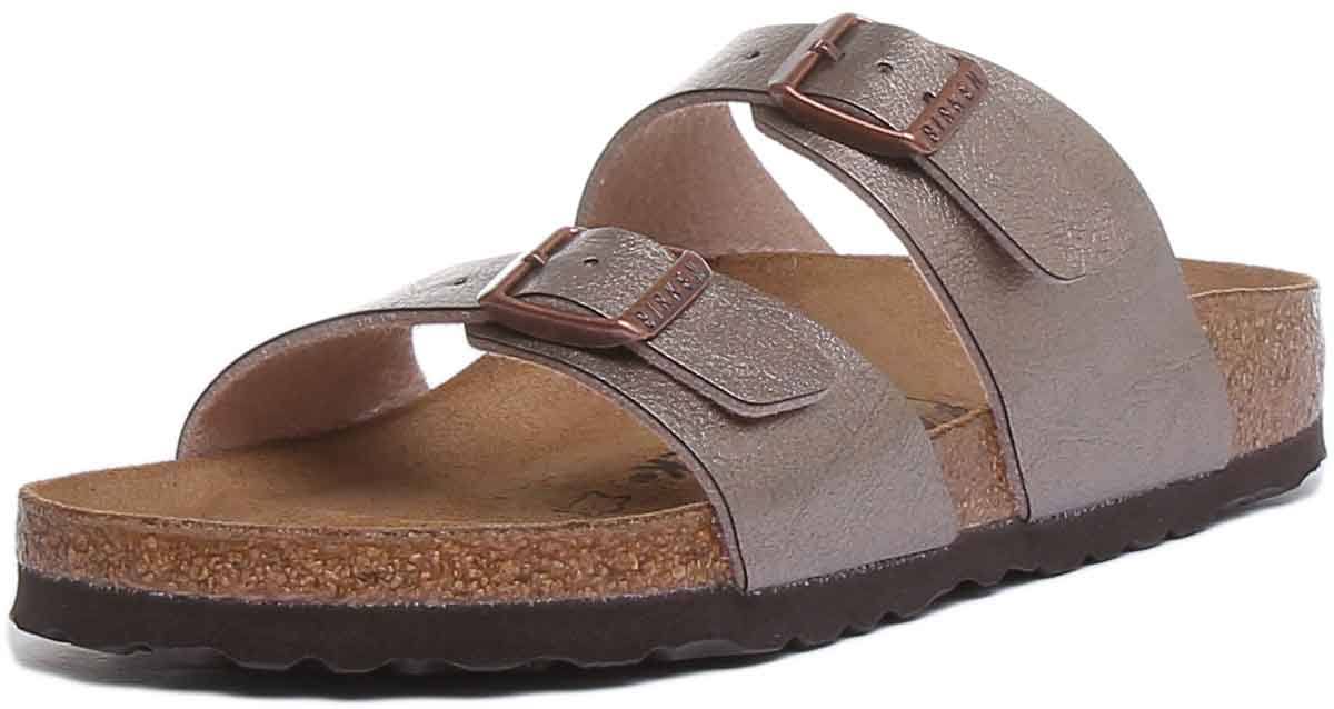 Birkenstock Sydney Birko-Flor Graceful Taupe Two-Strap Sandals