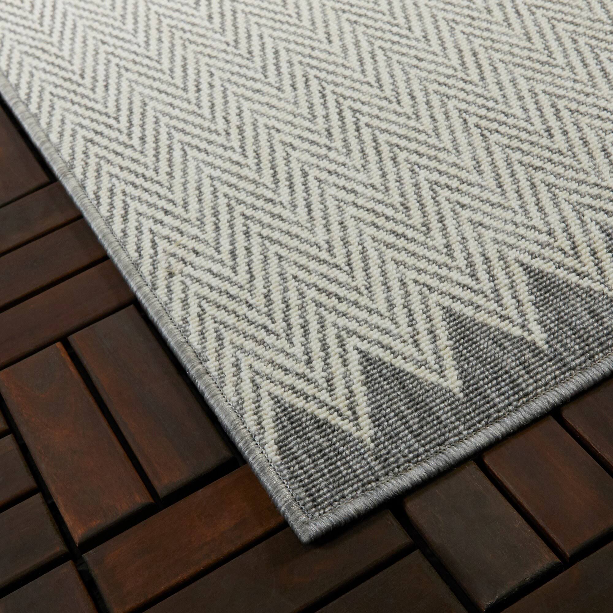 Pearson Chevron Outdoor Indoor/Outdoor Area Rug - 2&7x22 x 7& Runner - Navy