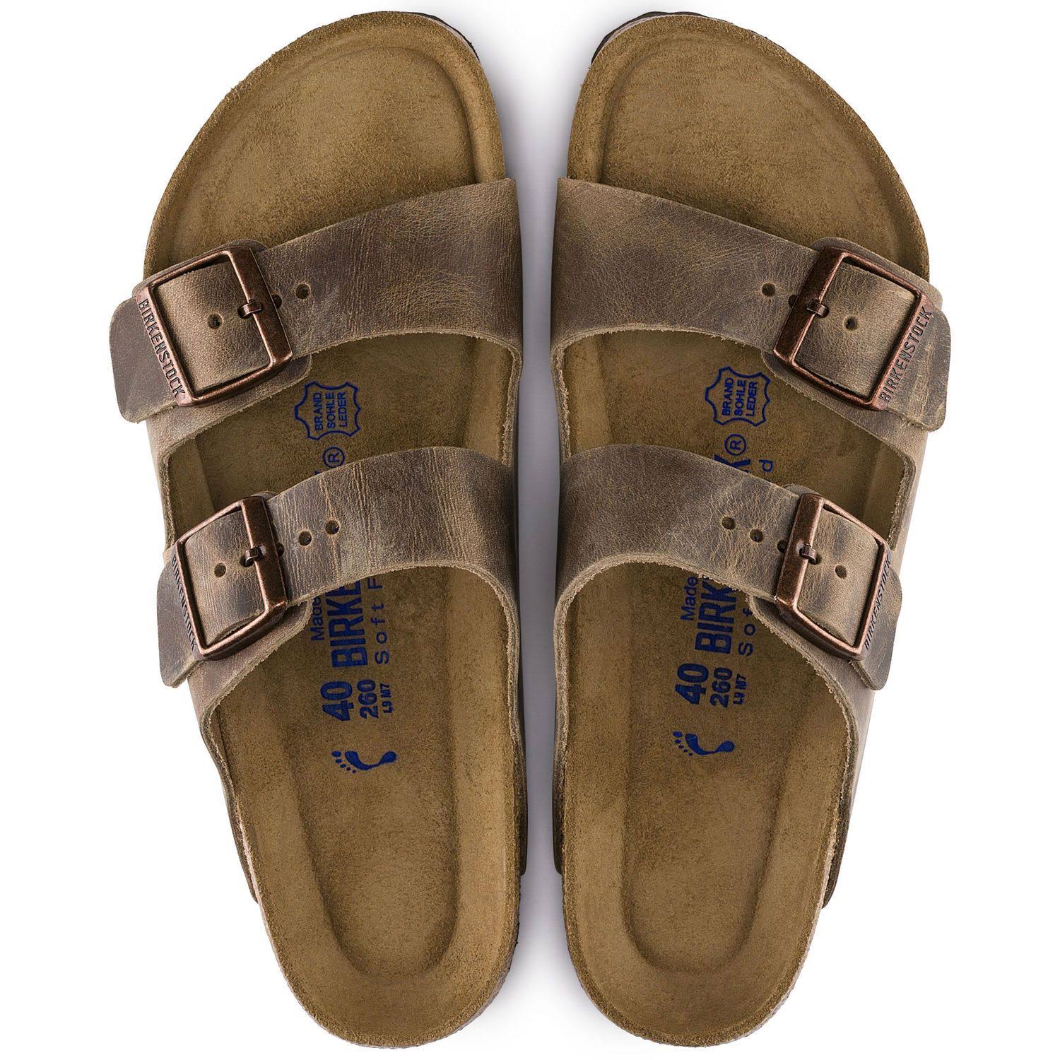 Birkenstock Arizona Soft Footbed (41 Narrow Tobacco Oiled Leather)