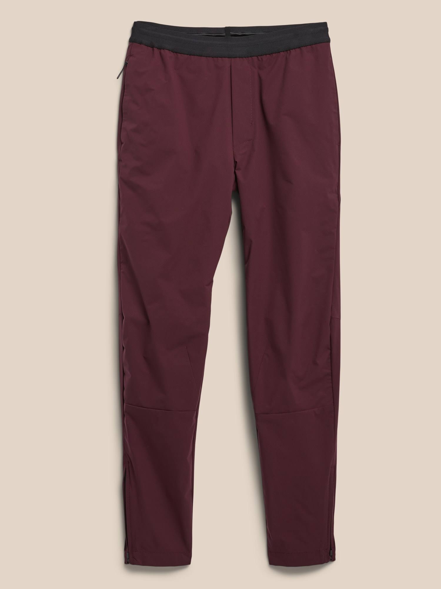 Banana Republic Men's BR Sport Motion Tech Jogger Burgundy Tall Size L
