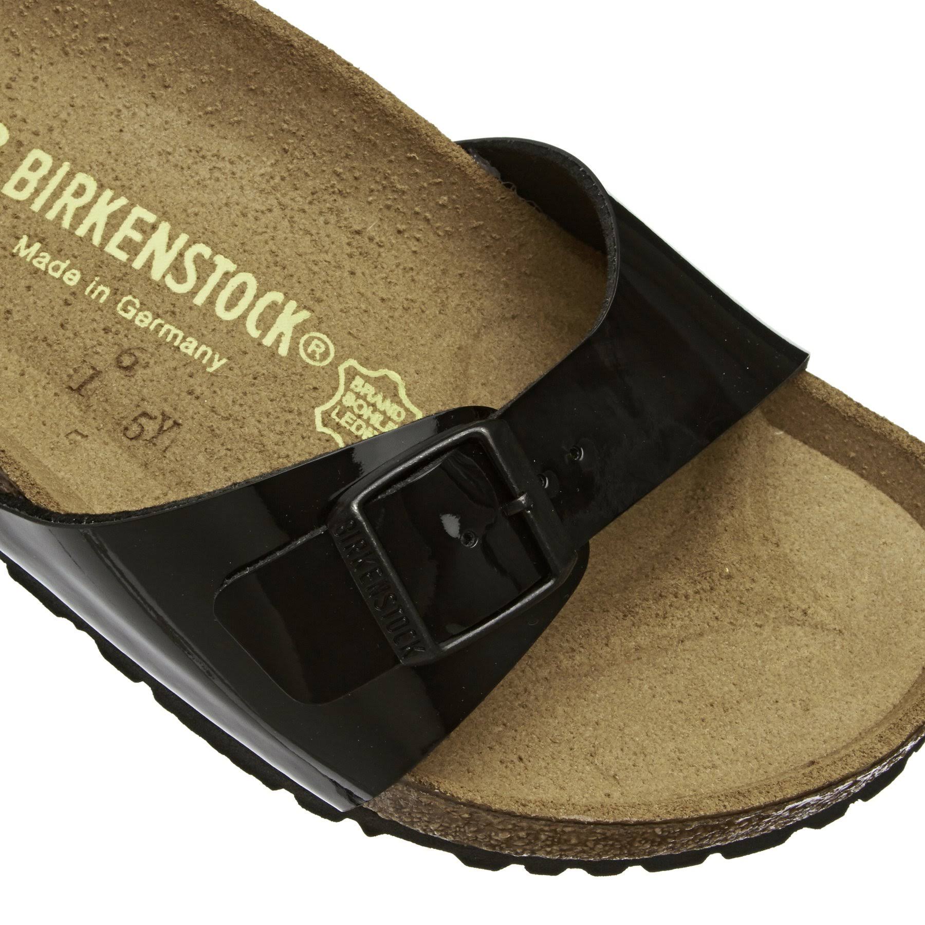Birkenstock Madrid Birko Flor Ladies Sandals - Patent Black