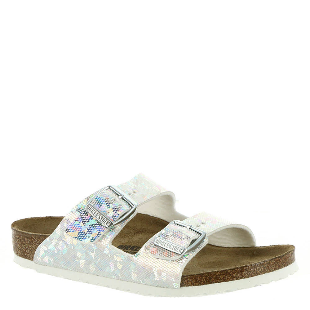 Birkenstock Kids' Arizona Sandal ?Hologram Silver
