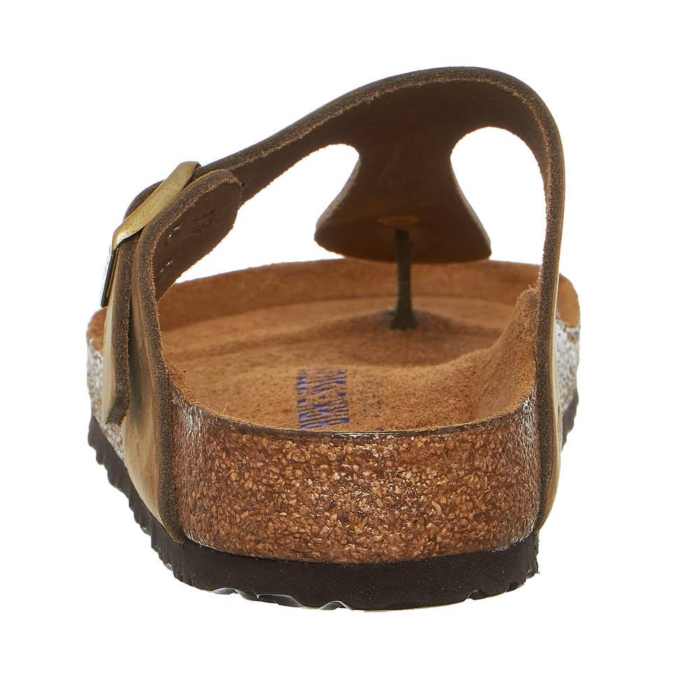 Birkenstock Women's Gizeh Soft Footbed Nubuck Sandals - Faded Khaki