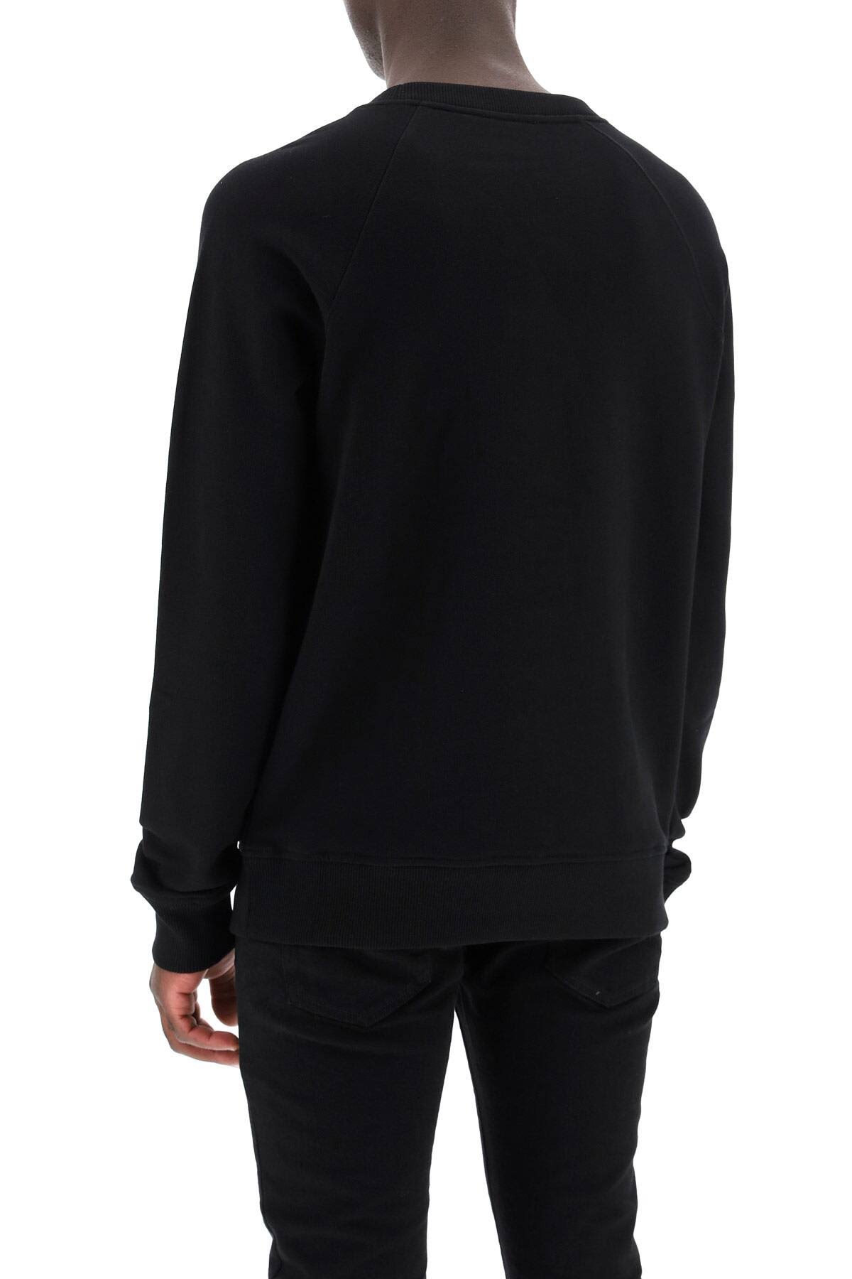 Balmain Sweatshirt with Metallic Logo Xs Black,Silver Cotton