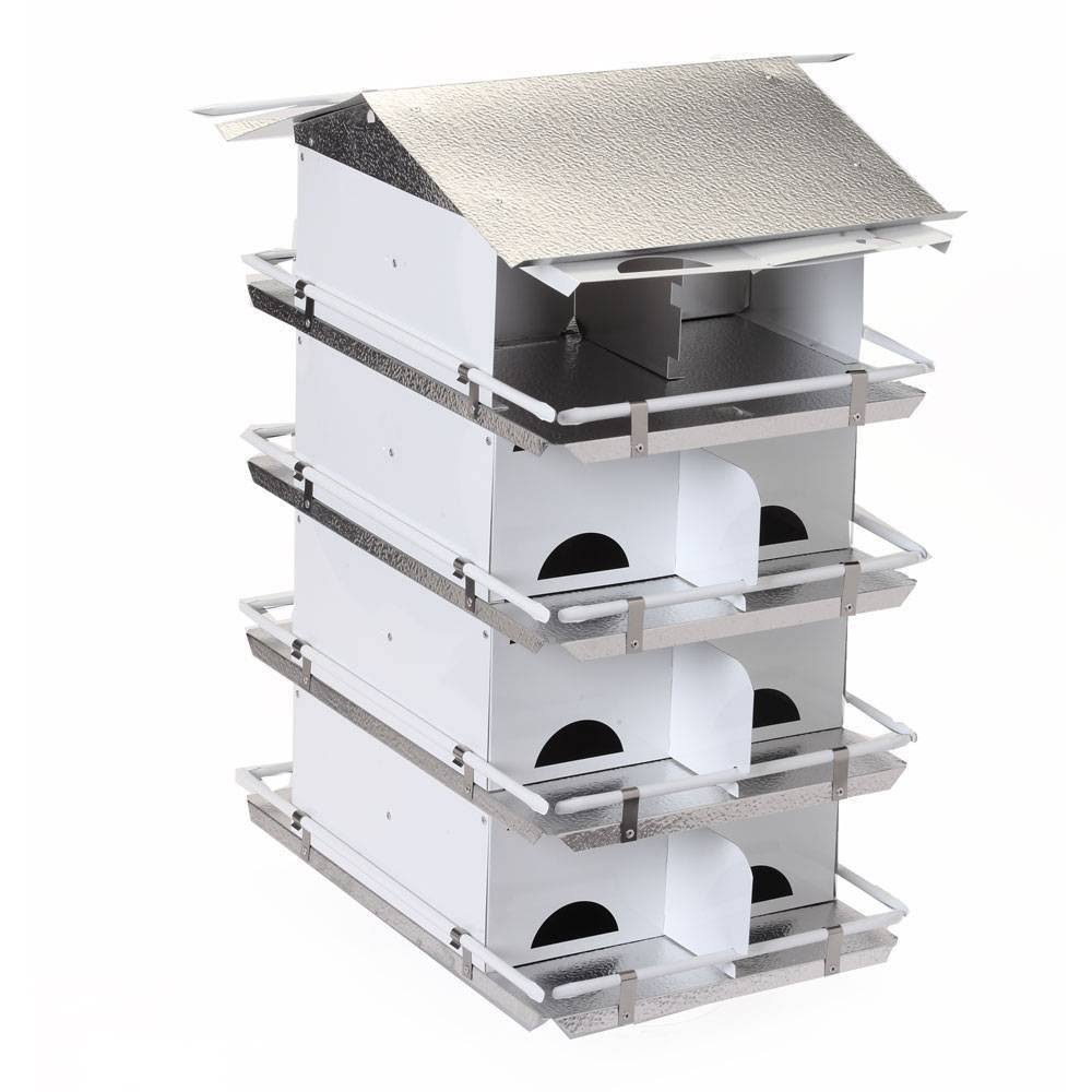 Birds Choice PMSR16 Starling Resistant Purple Martin House 4 Floor & 12 Room