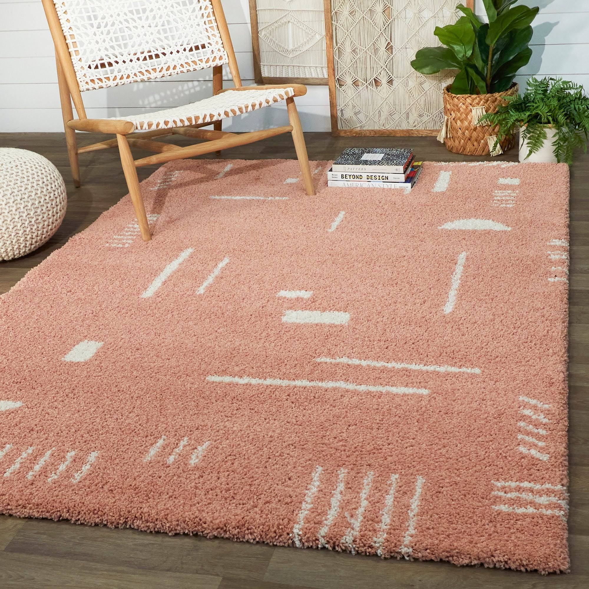 BALTA Rupa Pink 7 ft. x 9 ft. Modern Shag Area Rug