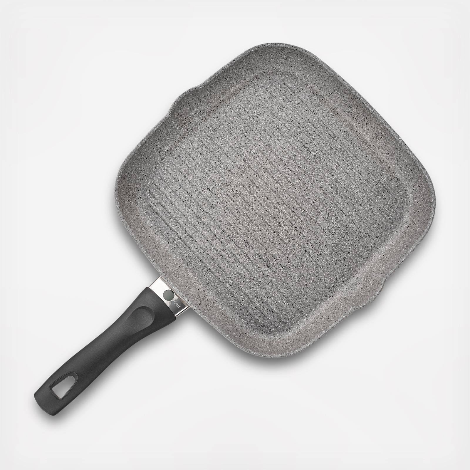 Ballarini Parma Forged Aluminum Nonstick Grill Pan, Gray/Black, 11x22