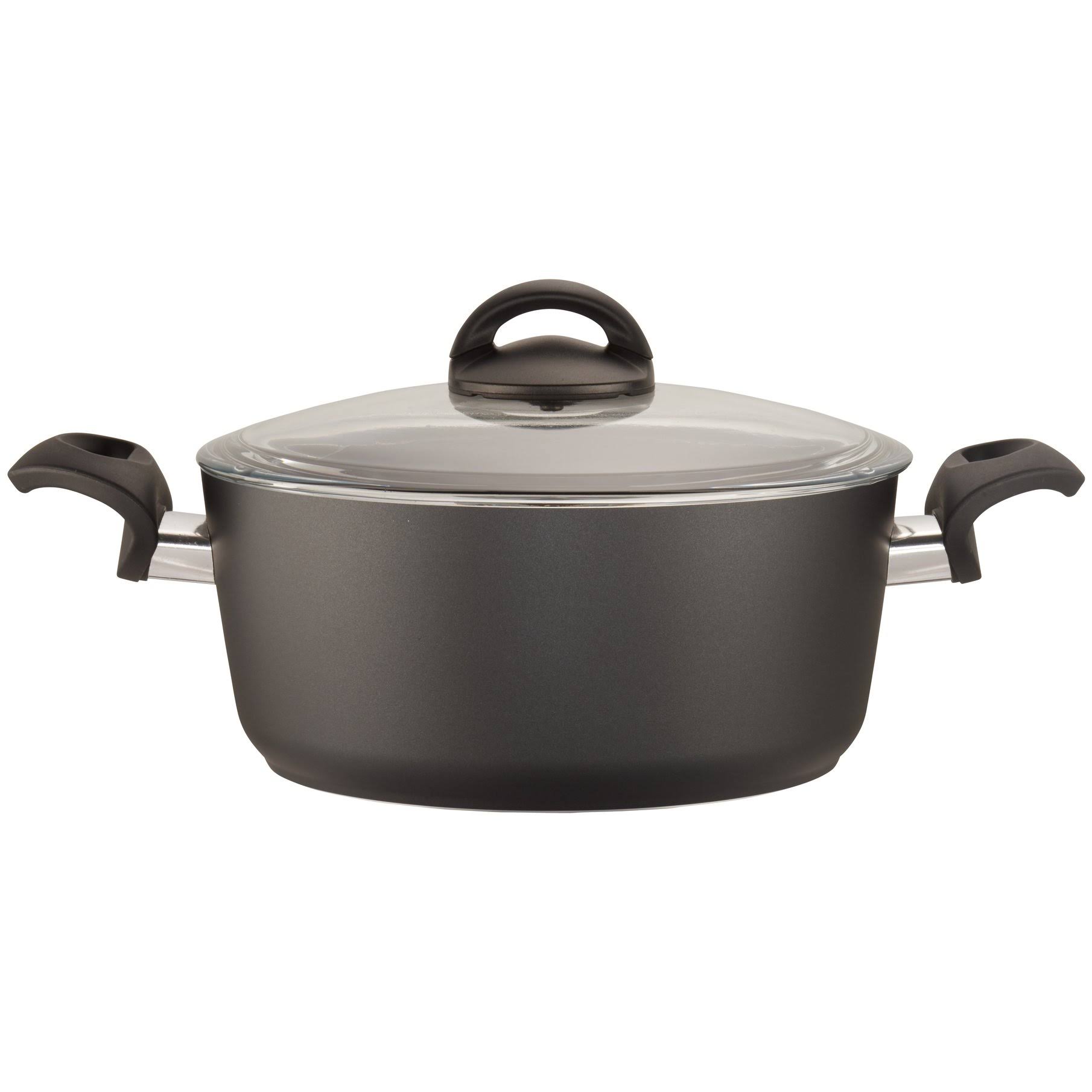 Ballarini Pisa Forged Aluminum 7 Piece Nonstick Cookware Set, Black