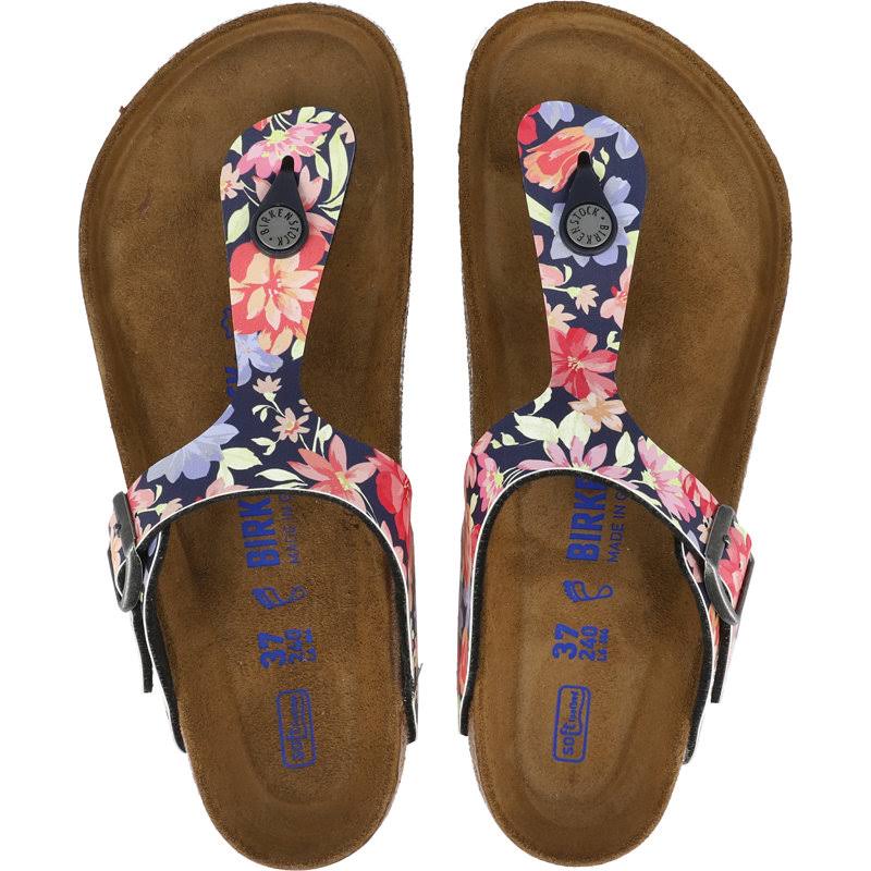 Birkenstock Gizeh Birko-Flor Supernatural Flowers Navy Thong Sandals