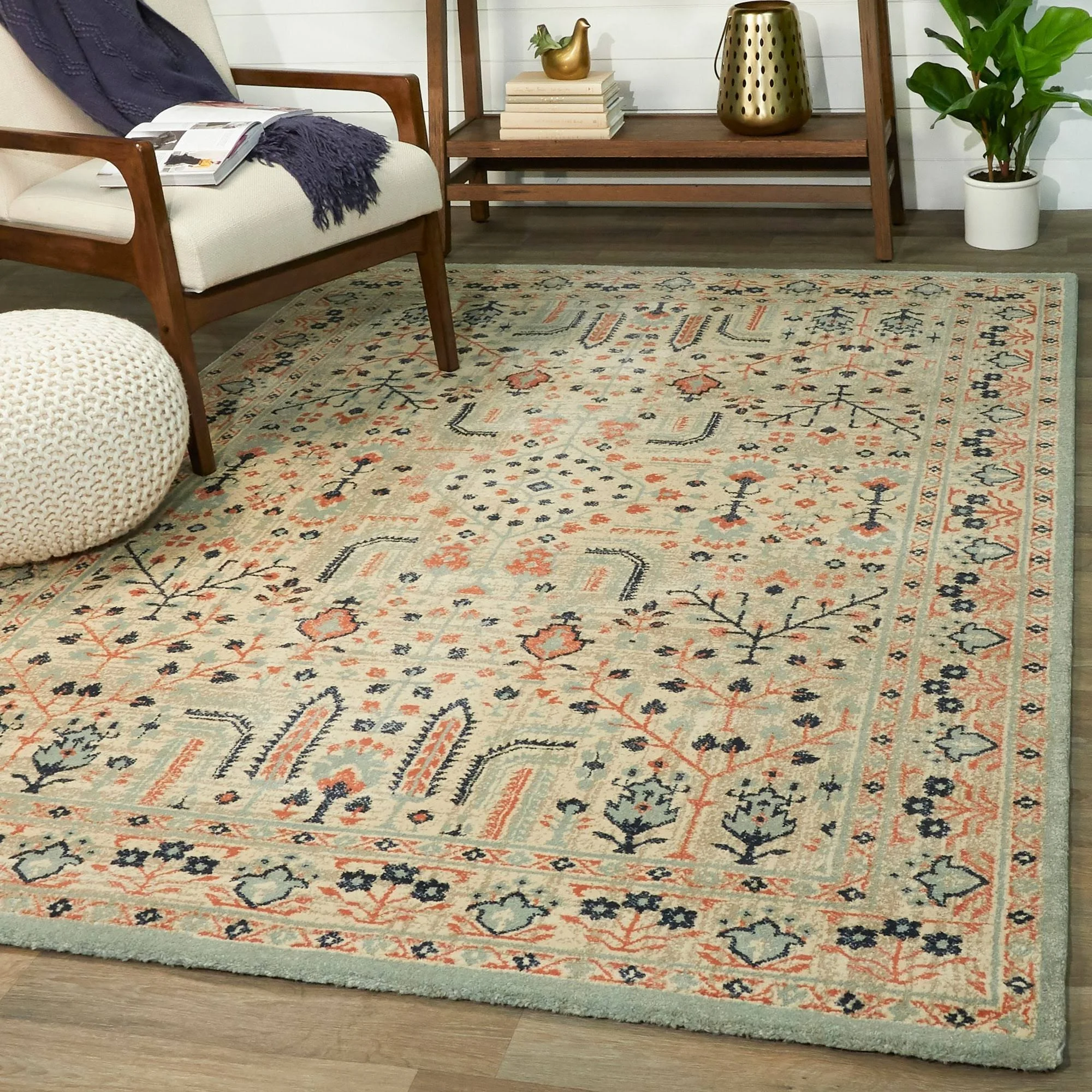 Balta Vintage Farmhouse Persian Oriental Area Rug - 2&7x22 x 7& Runner - Ivory