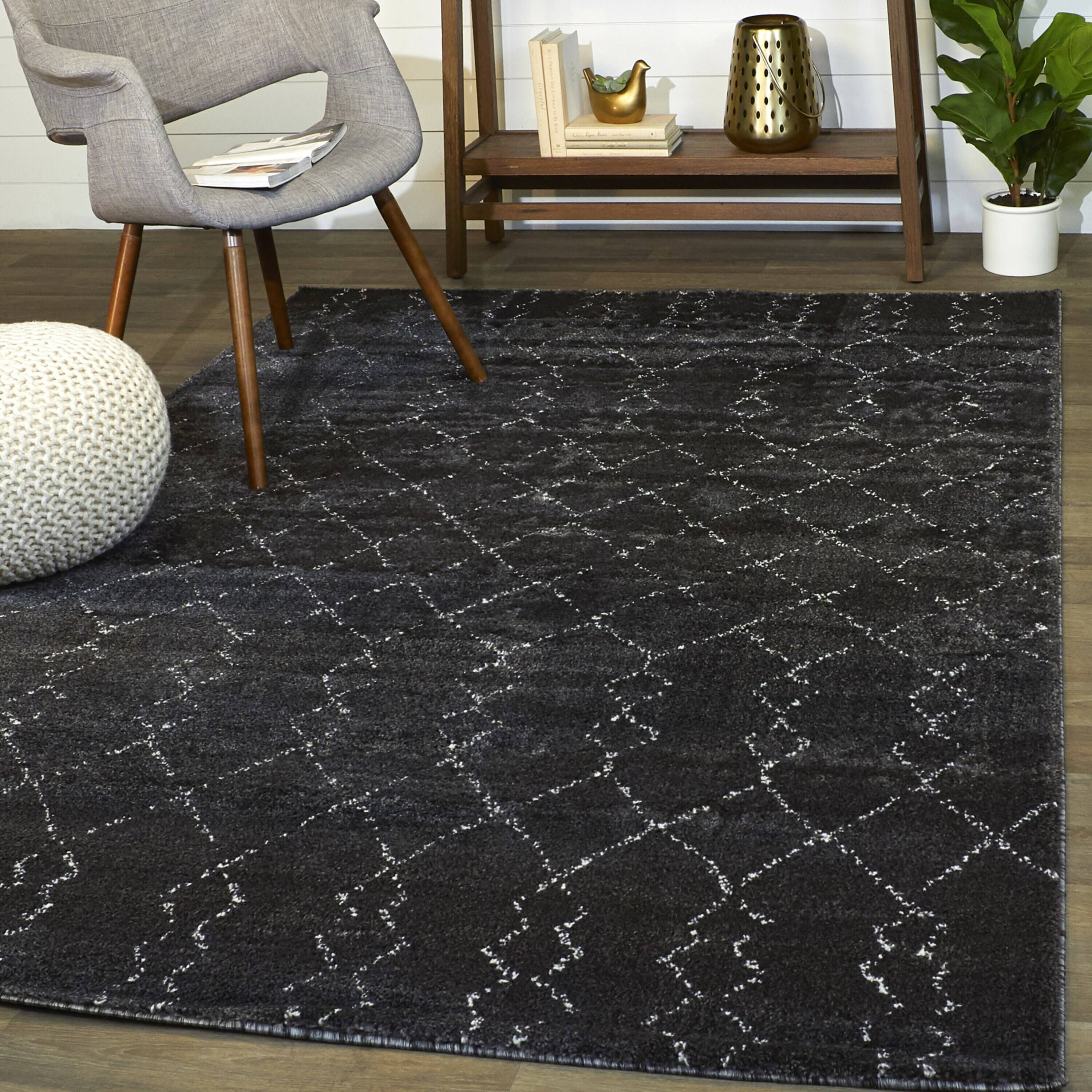 Reeves Moroccan Trellis Area Rug - 7&10x22 x 10& - Charcoal