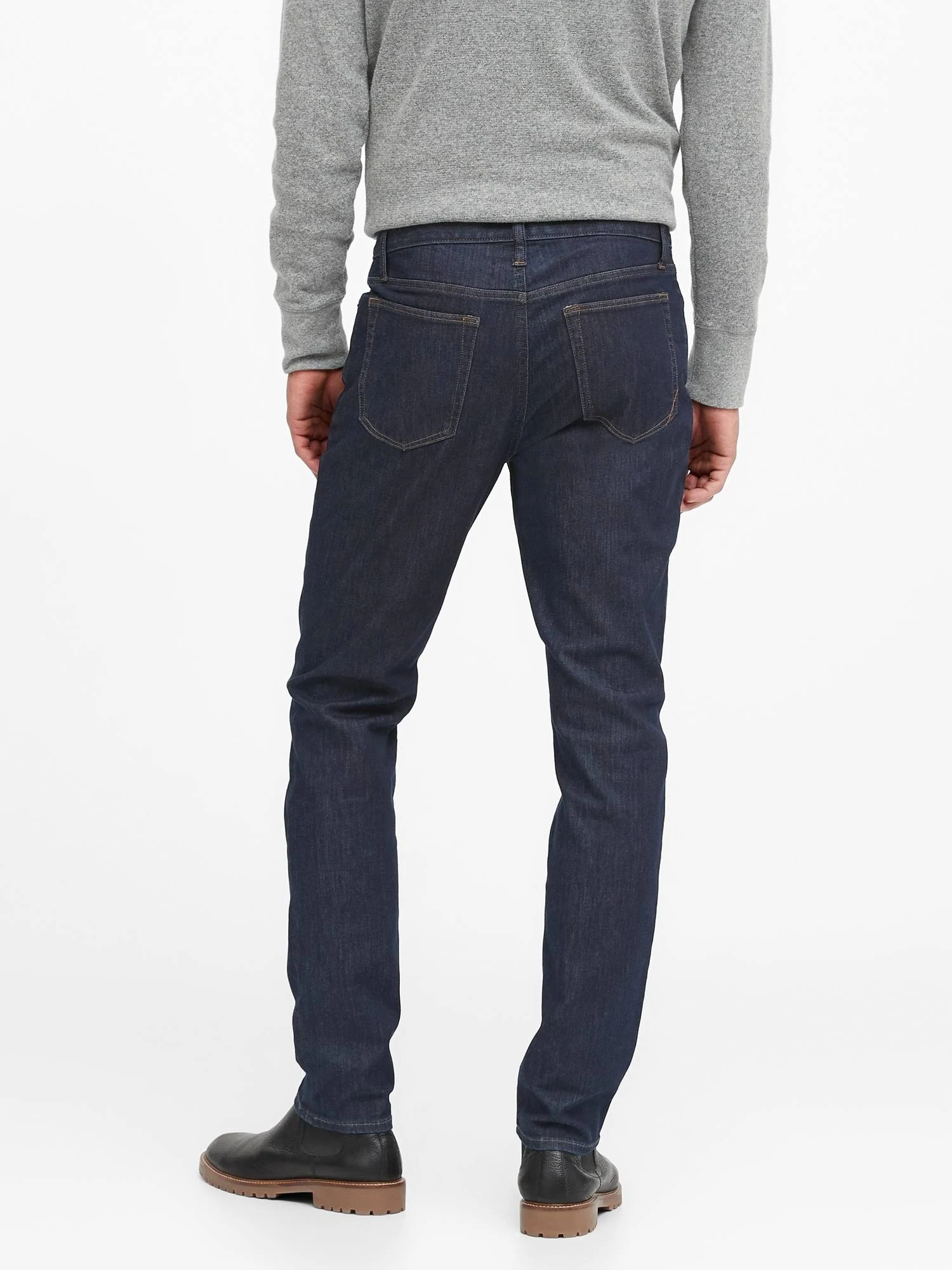 Banana Republic Men's Slim Dry Indigo Traveler Jean Rinse Dark Wash Size 38W 32L