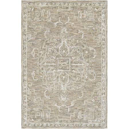 Kornegay Hand-Tufted Wool Taupe Area Rug Rug Size: Rectangle 5& x 7&6x22