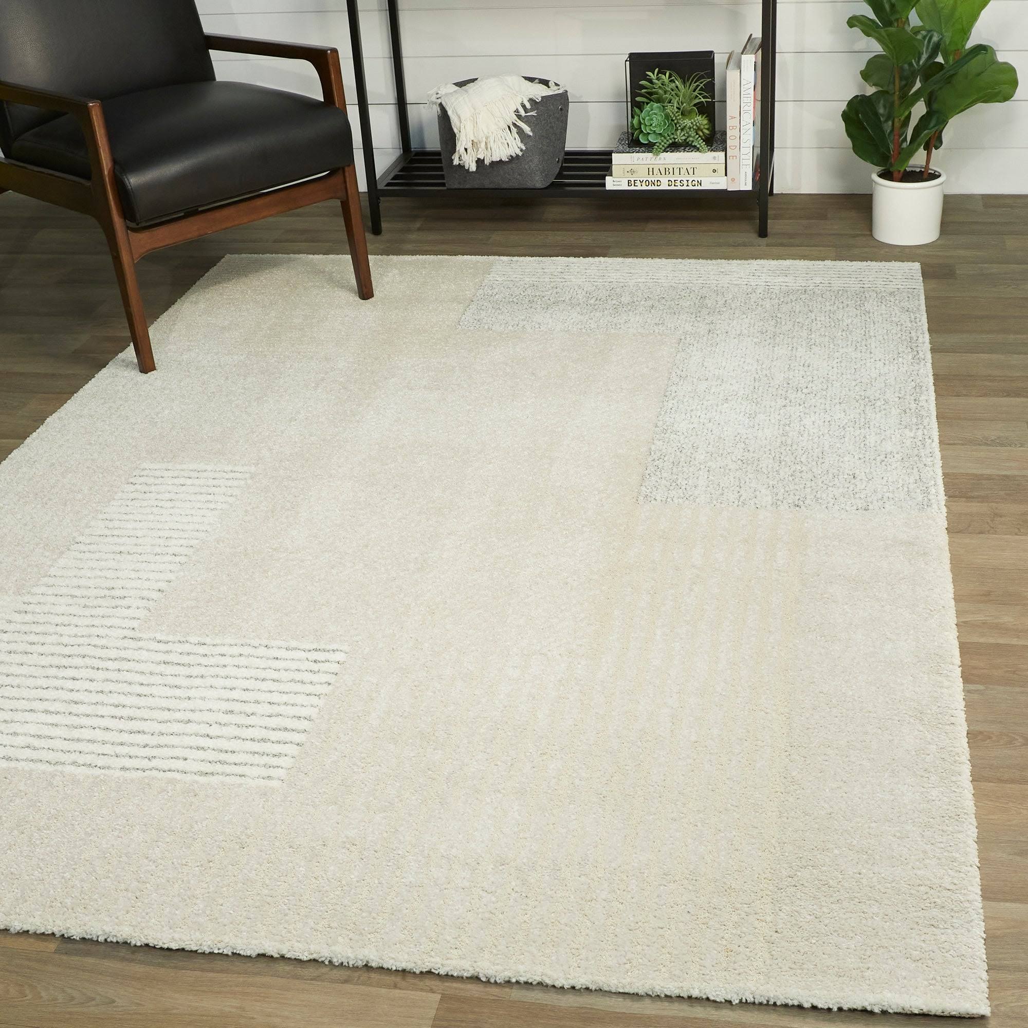 BALTA Bentham Ivory 5 ft. x 7 ft. Geometric Area Rug