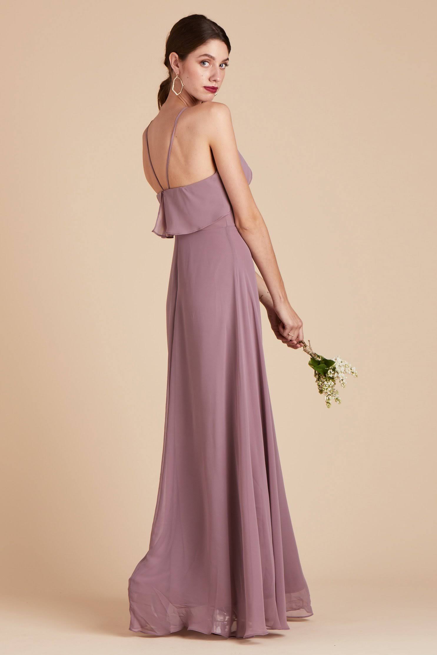Jules Chiffon Bridesmaid Dress in Dark Mauve Xs / Dark Mauve